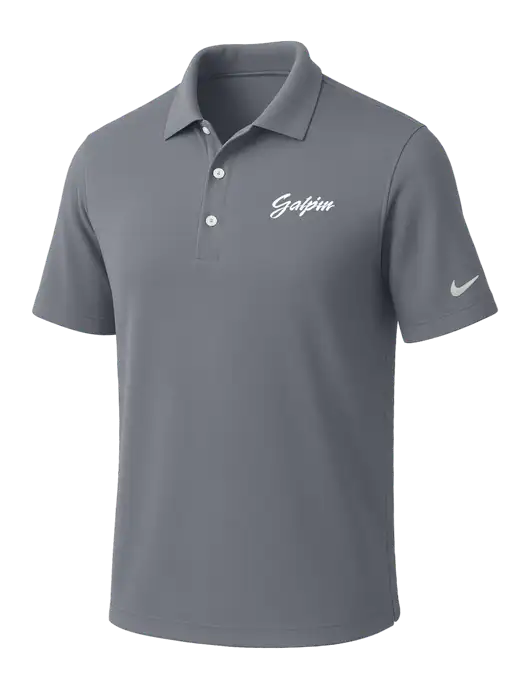 NIKE Medium Grey Dri-Fit Micro Pique Polo w/Galpin Ford Logo