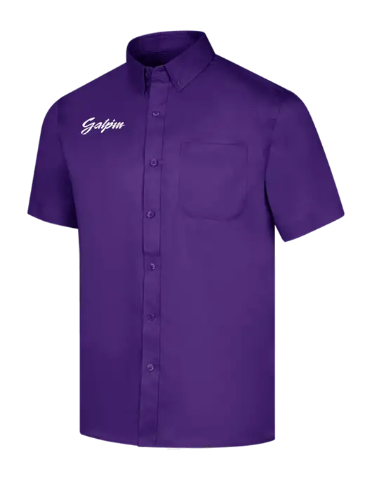 Short Sleeve Purple Superpro React Twill Shirt w/Galpin Ford Logo