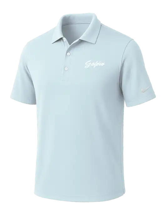 NIKE Very Light Blue Dri-Fit Micro Pique Polo w/Galpin Ford Logo