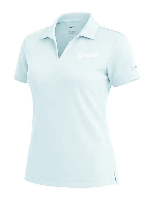 NIKE Very Light Blue Womens Dri-Fit Micro Pique Polo w/Galpin Ford Logo