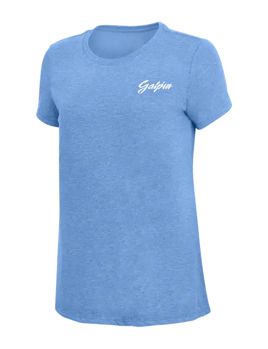 Womens Simply Soft Maritime Frost 4.5oz Poly/Combed Ring Spun Cotton T-Shirt
 w/Galpin Ford Logo