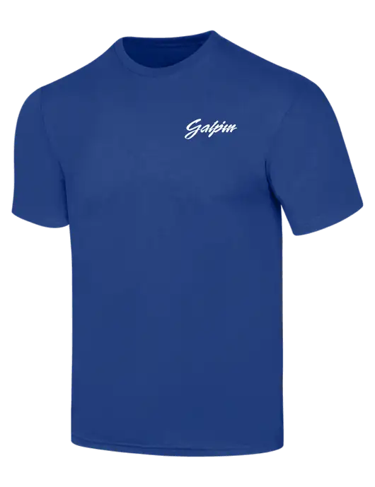 Simply Soft Dark Royal 4.5oz  Poly/Combed Ring Spun Cotton T-Shirt w/Galpin Ford Logo