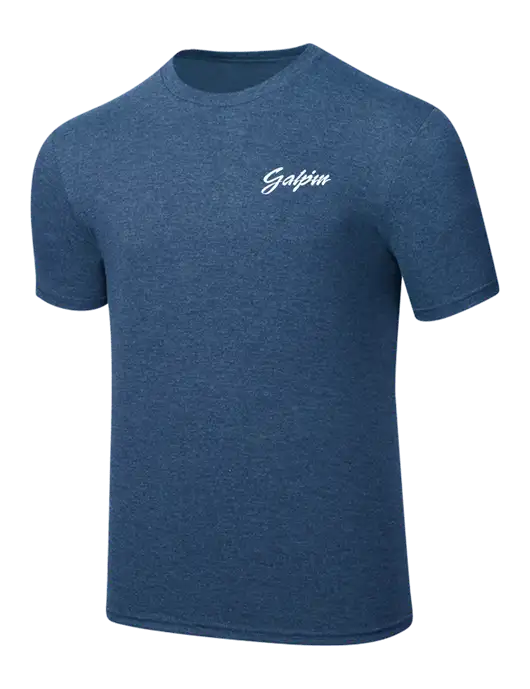 Simply Soft Heathered Navy 4.5oz  Poly/Combed Ring Spun Cotton T-Shirt w/Galpin Ford Logo
