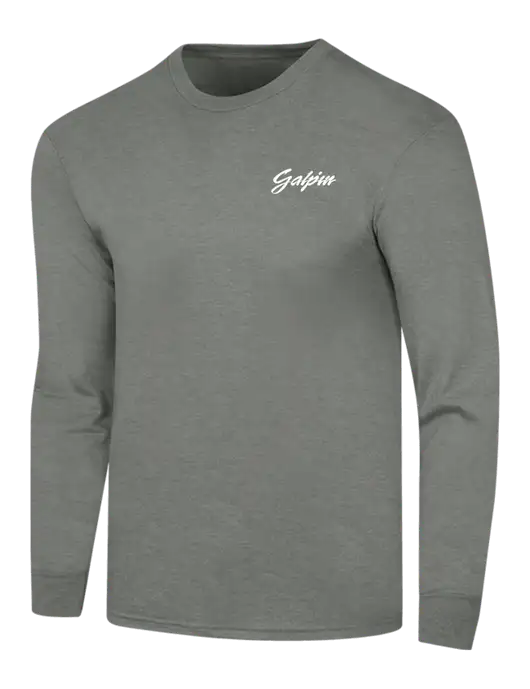 Simply Soft Long Sleeve Heathered Charcoal 4.5 oz, Poly/Combed Ring Spun Cotton T-Shirt w/Galpin Ford Logo