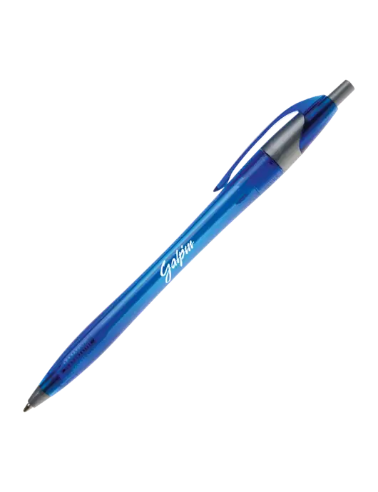Novella Translucent Blue/Silver Jewel Pen - Blue Ink w/Galpin Ford Logo
