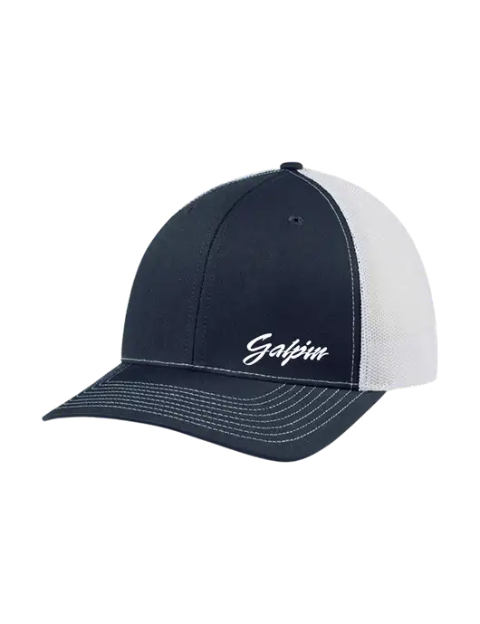Richardson Adjustable Snapback Original 112 Trucker Cap Navy w/White Mesh w/Galpin Ford Logo