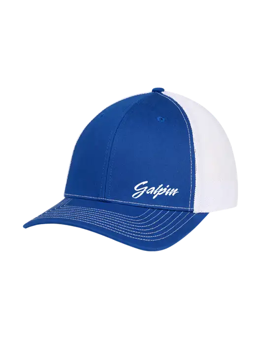 Richardson Adjustable Snapback Original 112 Trucker Cap Royal w/White Mesh w/Galpin Ford Logo