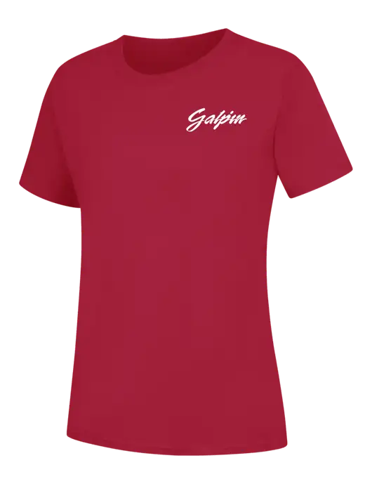 Womens Red Core Blend Tee w/Galpin Ford Logo