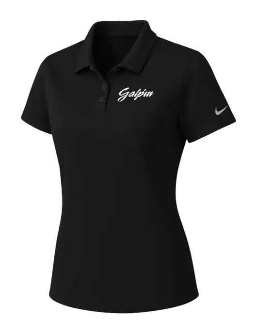 Nike Womens Black Dry Essential Solid Polo w/Galpin Ford Logo