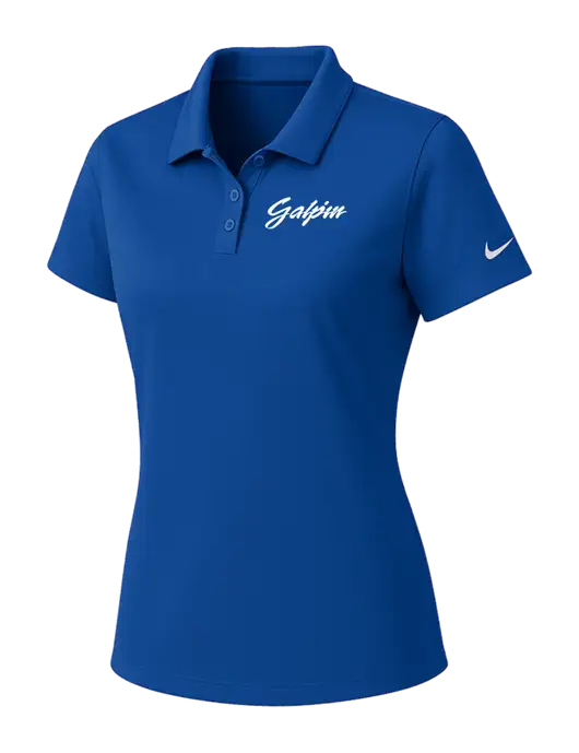 Nike Womens Dark Royal Dry Essential Solid Polo w/Galpin Ford Logo