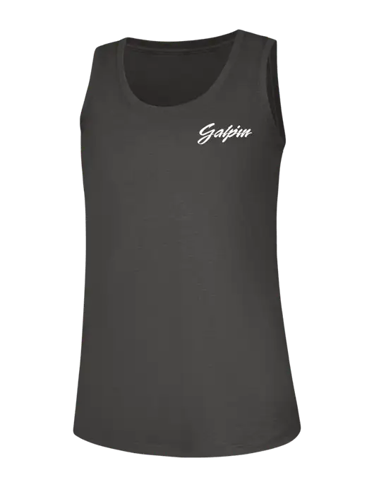Womens Dark Grey Heather Perfect Tri Racerback Tank w/Galpin Ford Logo