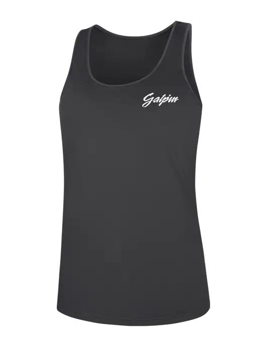 Womens Dark Grey PosiCharge Competitor Racerback Tank w/Galpin Ford Logo