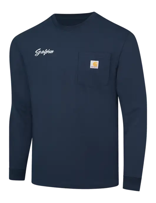 Carhartt Navy Workwear Pocket Long Sleeve T-Shirt w/Galpin Ford Logo