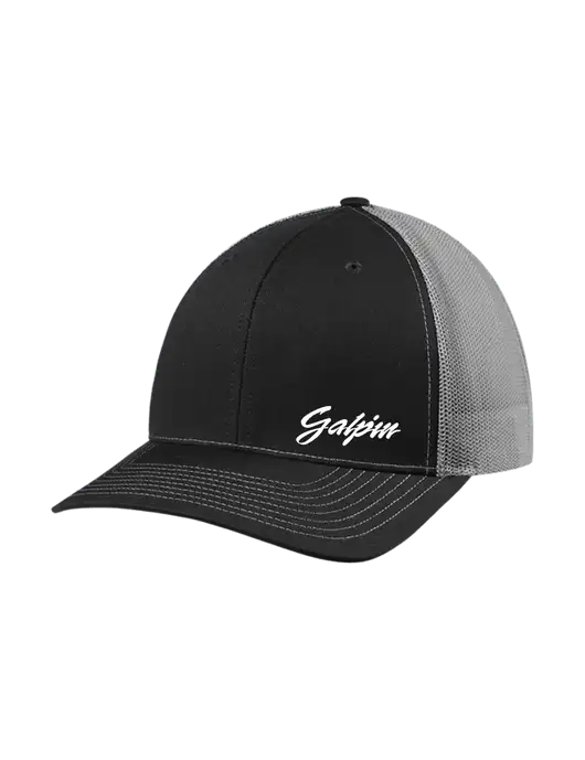 Richardson Adjustable Snapback Original 112 Trucker Cap Black w/Charcoal Mesh w/Galpin Ford Logo