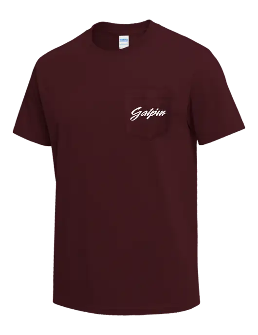 Maroon Heavyweight 6.1 oz Pocket T-Shirt w/Galpin Ford Logo