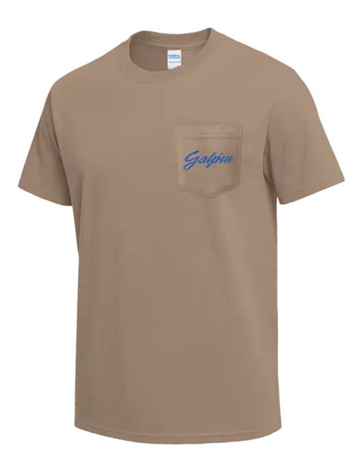 Dark Tan Heavyweight 6.1 oz Pocket T-Shirt w/Galpin Ford Logo