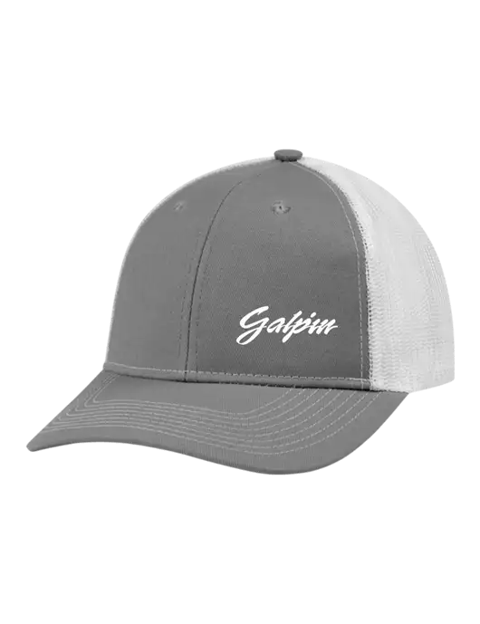 Snapback Ponytail Trucker Cap Light Medium Heather Grey w/White Mesh w/Galpin Ford Logo