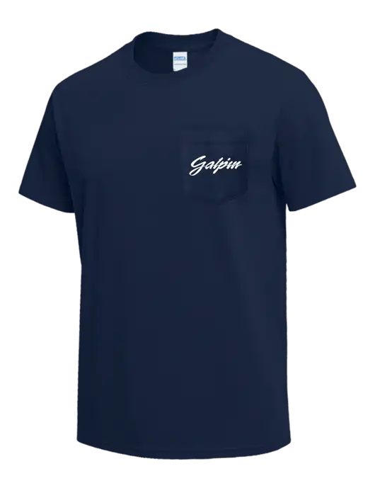 Navy Heavyweight 6.1 oz Pocket T-Shirt w/Galpin Ford Logo