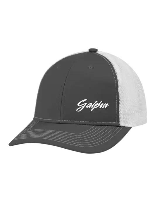 Snapback Ponytail Trucker Cap Dark Grey w/White Mesh w/Galpin Ford Logo