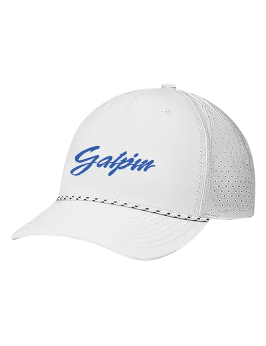 Richardson Laser Perf Performance White/White-Black Rope Cap w/Galpin Ford Logo
