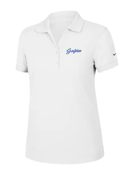Nike Womens Dri-FIT Classic White Polo w/Galpin Ford Logo