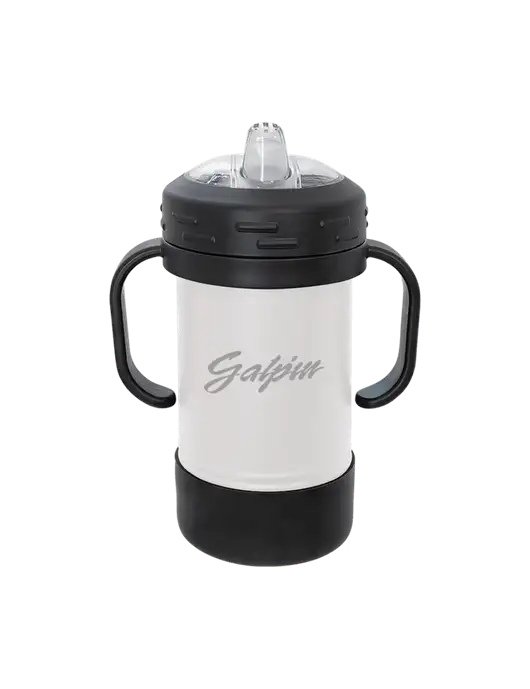 Polar Camel 10 oz Powder Coated White Sippy Cup w/Galpin Ford Logo